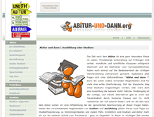 Tablet Screenshot of abitur-und-dann.org